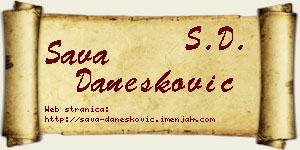 Sava Danesković vizit kartica